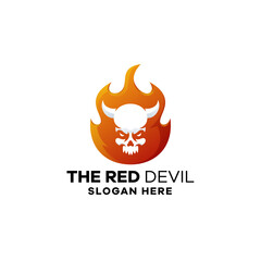 Devil Fire Gradient Logo Template