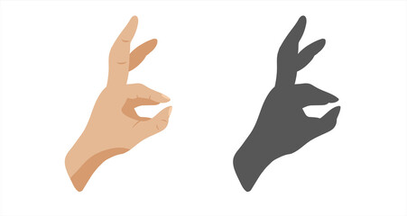 A hand in the position of a bunny, a shadow on the wall in the form of a bunny on the wall. Playing with light and shadow for children