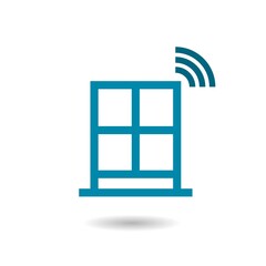 Glass break sensor sign with shadow