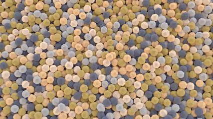 Abstract digital background with multicolored polygonal spheres