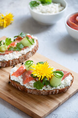 Bruschetta with salmon and cucumber 2