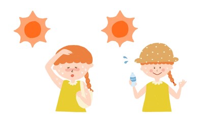 熱中症の女性