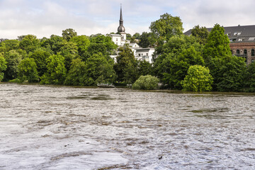 Hochwasser in Kettwig an der Ruhr