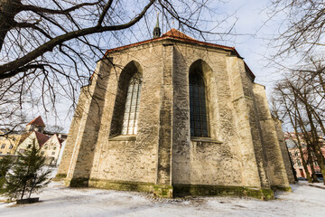 Obraz premium Tallinn, Estonia. St. Nicholas Church (Niguliste kirik), a former church that now houses Niguliste Museum, part of the Art Museum of Estonia
