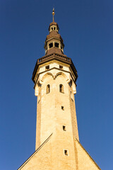 Tallinn, Estonia. The Tallinn Town Hall (Tallinna raekoda), oldest town hall in the whole of the Baltic region and Scandinavia