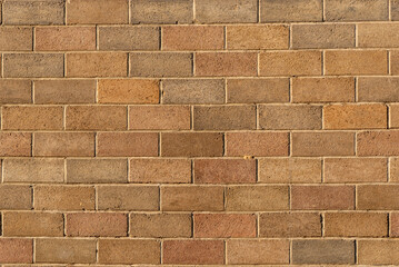 Red brick wall background a new brick house
