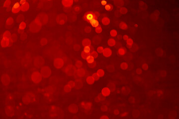 Red bokeh of lights with black background