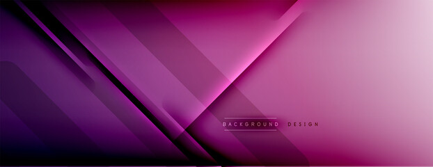 Abstract background - lines composition created with lights and shadows. Technology or business digital template. Trendy simple fluid color gradient abstract background with dynamic