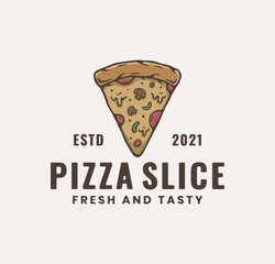 pizza slice logo template