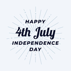 Greeting card "Happy 4th day Independence day"