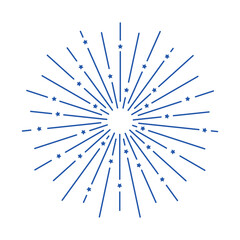 Spinning backgorund with blue stars