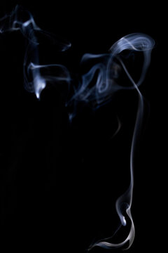 Isolated steam. Blur steam mist cloud, abstract fog or white smoke isolated on black background. Abstract of steam with copy space.
