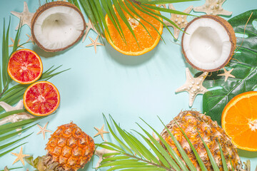 Summer vacation flat lay