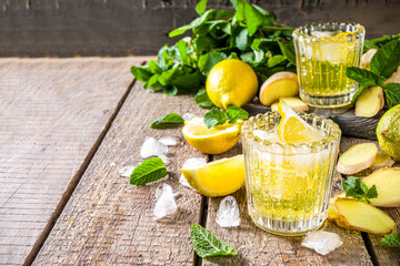 Homemade ginger lemonade