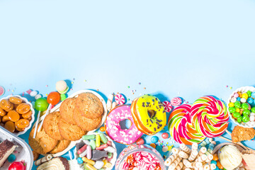 Selection of colorful sweets