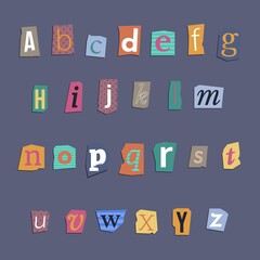 Paper Style Ransom Note Letter Set