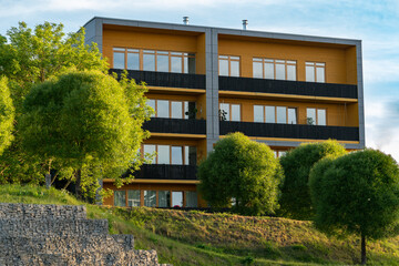 Modern new appartment building in Tallinn by the Baltic sea 