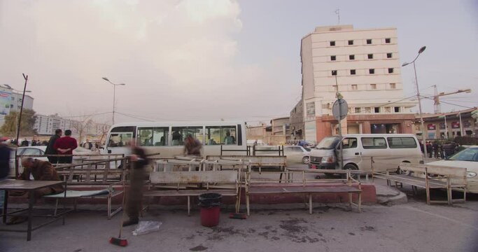 Time Lapse of Everyday Life Near The Citadel in Erbil, Iraq
