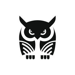 Fototapeta na wymiar owl logo design sillhouette vector