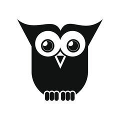 owl logo design sillhouette vector