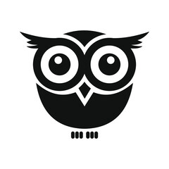 owl logo design sillhouette vector