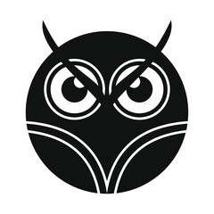 owl logo design sillhouette vector
