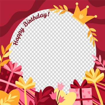 Organic Flat Birthday Facebook Frame_2