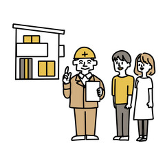 住宅の購入について説明を受ける夫婦