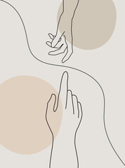 A set of female hand logos in a minimal linear style. Vector logo design Templates with different hand gestures, moon, stars and Crystal. For cosmetics, beauty, tattoo, Spa, manicure, jewelry store
