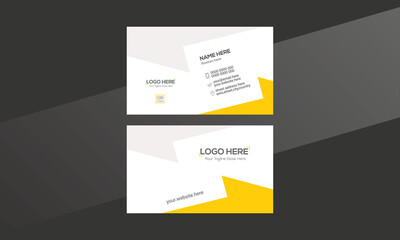 orange and gray colored vector business card design