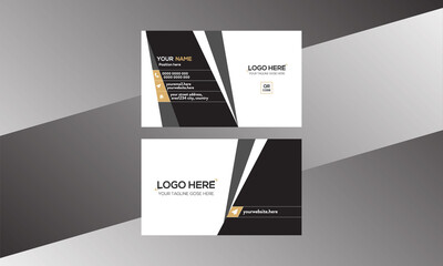 black colored vector business card design