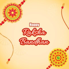 Vector illustration for Indian festival Raksha Bandhan means the thread of love bond.