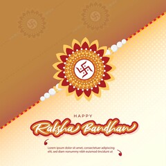 Vector illustration for Indian festival Raksha Bandhan means the thread of love bond.