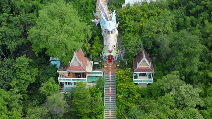 Wat Ban Tham temple and cave in Kanchanaburi, Thailand