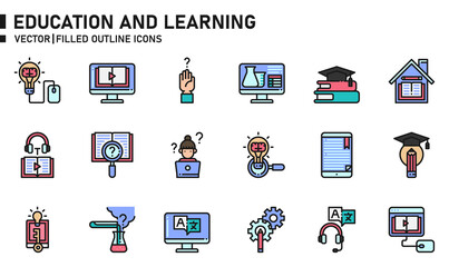 Education and Learning icon for website, application, printing, document, poster design, etc.