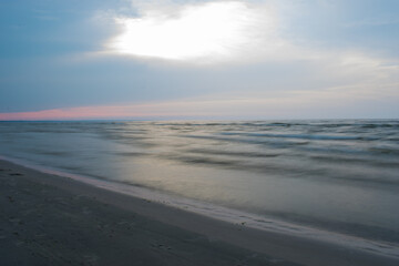 Baltic sea at sunset.