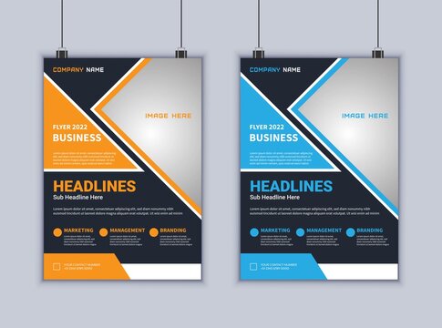 Modern business flyer vector template design. creative marketing agency flyer design. Brochure flyer template. 2 page flyer template 