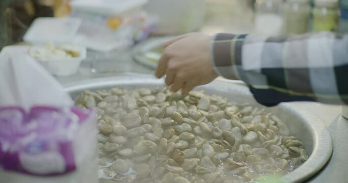 Fave Beans Food Vendor Inside The Grand Bazaar at The Citadel in Erbil, Iraq