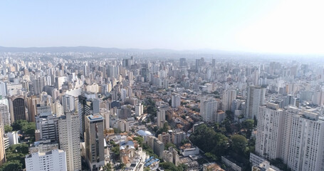 Fototapeta na wymiar Aerial view of the city of Sao Paulo, Brazil.