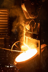 metal casting at the factory