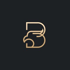 Letter B Eagle Logo , Initial Premium Design © Hamdesain