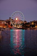 the porto antico (old harbor) and the wheel of Genova