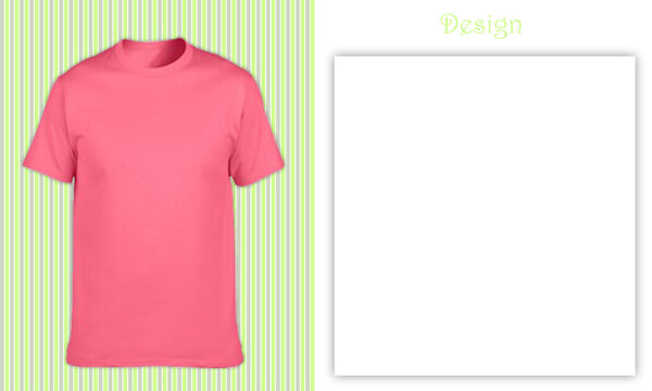 T-shirt design safety pink  r2, kaos polos pink