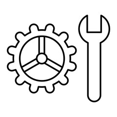 Vector Technical Support Outline Icon Design