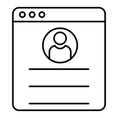 Vector Profile Outline Icon Design