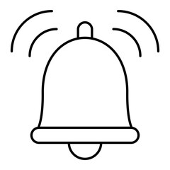 Vector Notification Outline Icon Design