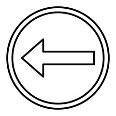 Vector Left Arrow Outline Icon Design