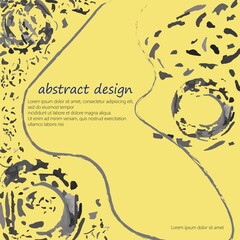 Abstract Texture Vector Art an Soft yellow and Dark grayish cyan color.