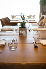 covered table with cutlery