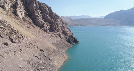 Fototapeta premium Cajon del Maipo canyon and Embalse El Yeso, Andes, Chile. South America